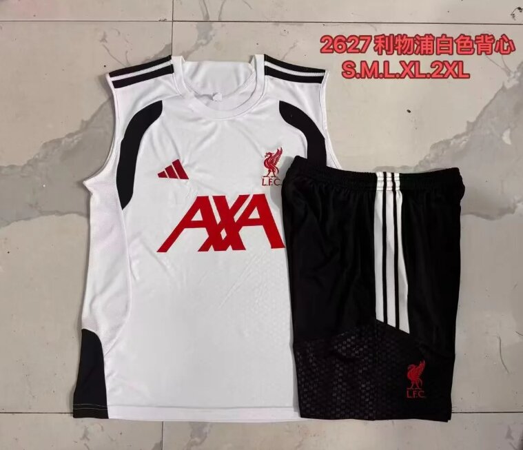 AAA Quality Liverpool 26/27 White/Red Vest Training Kit Jerseys